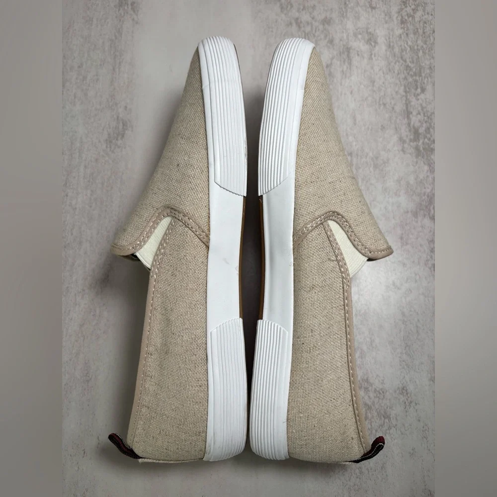Ben Sherman Men’s Beige Slip-On Canvas Sneakers